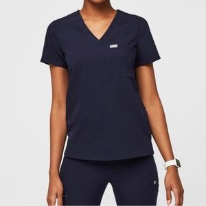 Figs Navy One Pocket Scrub top